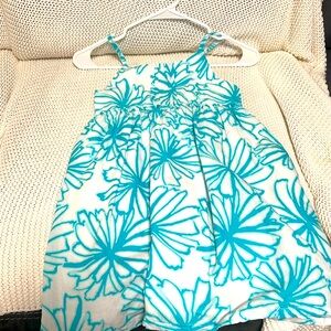 Blue dress with flowers